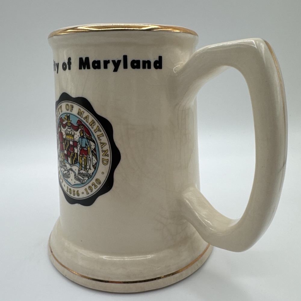 Vintage University of Maryland Ceramic Stein Mug T&J Pottery Baltimore USA - Picture 6 of 9